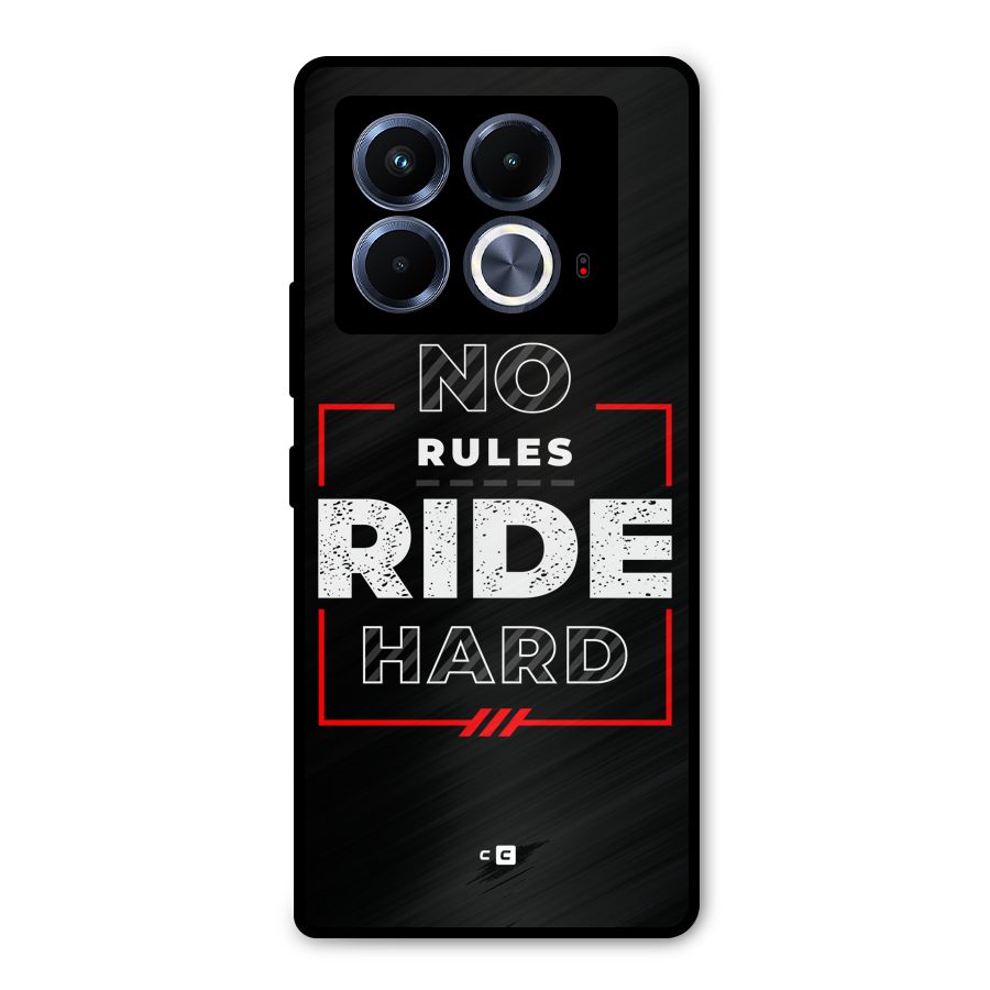 Rules Ride Hard Metal Back Case for Infinix Note 40 5G