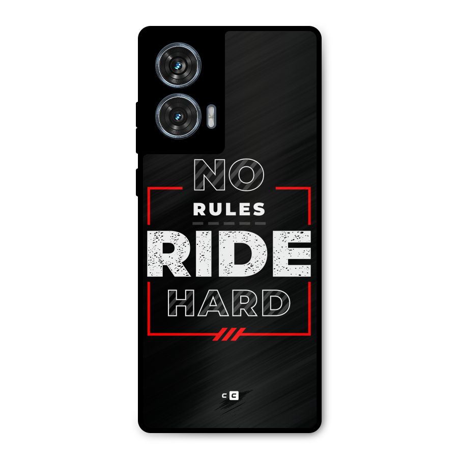 Rules Ride Hard Metal Back Case for Motorola Edge 50 Fusion
