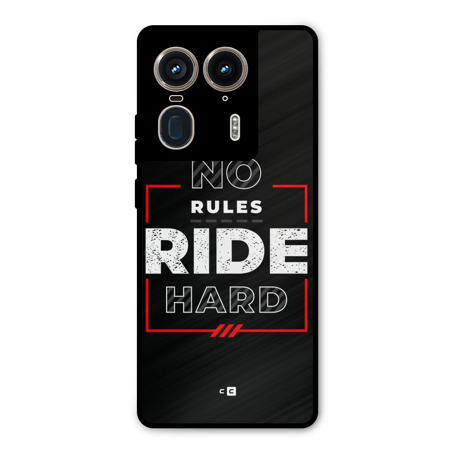 Rules Ride Hard Metal Back Case for Motorola Edge 50 Ultra