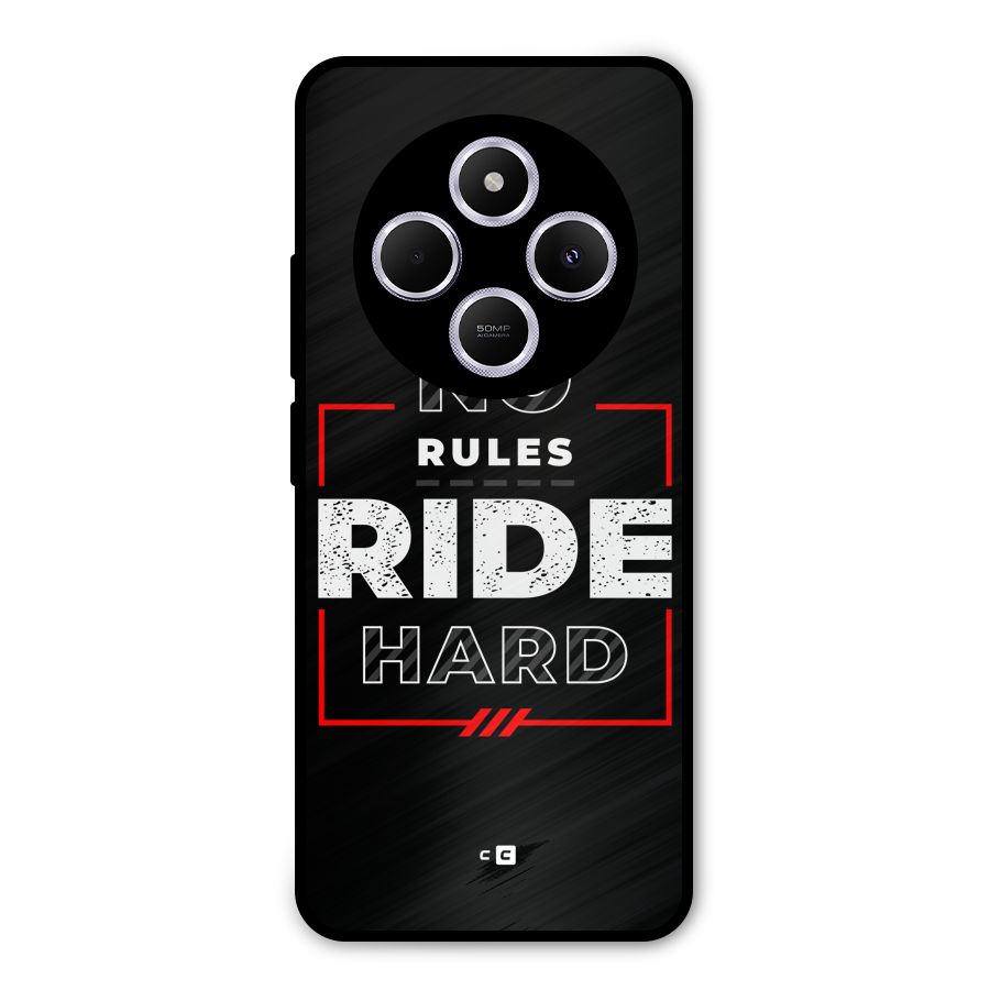 Rules Ride Hard Metal Back Case for Poco C75 5G