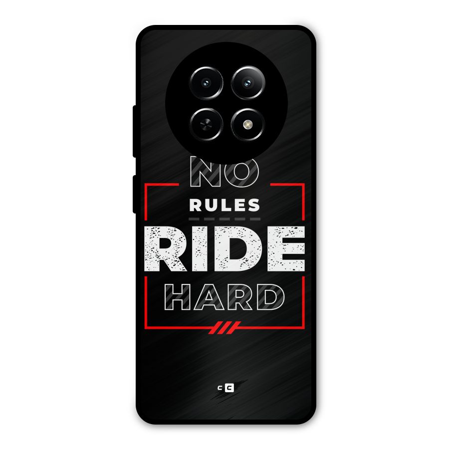 Rules Ride Hard Metal Back Case for Realme Narzo 70x 5G