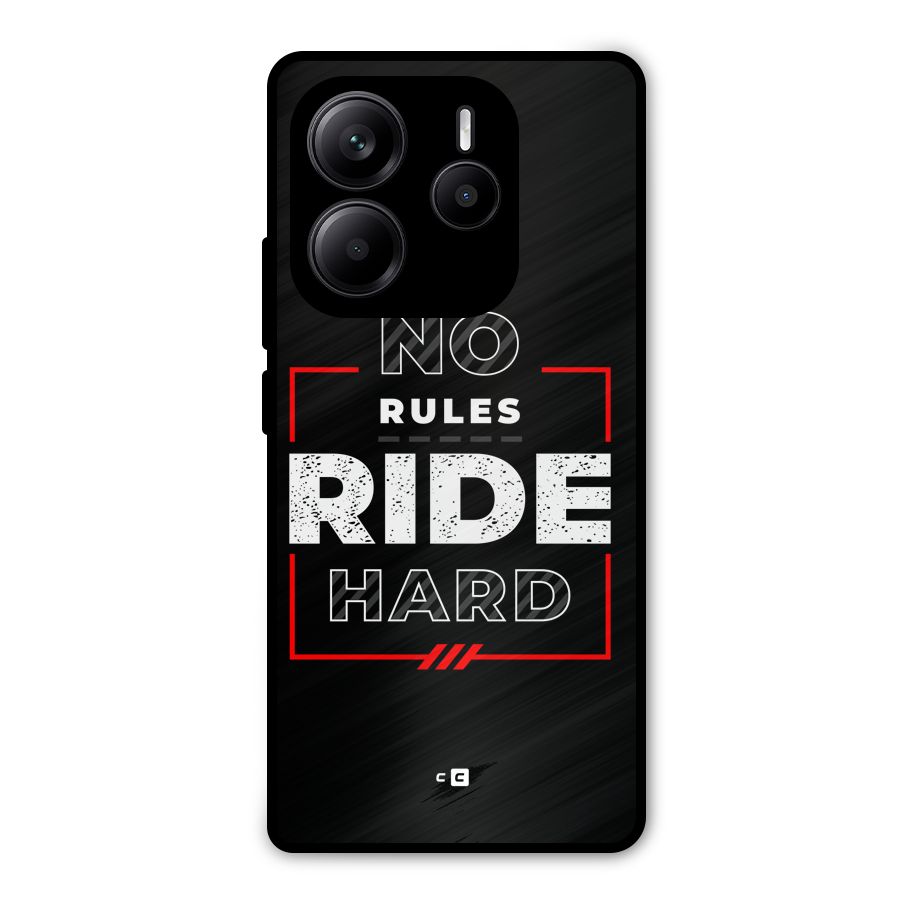 Rules Ride Hard Metal Back Case for Redmi Note 14 5G
