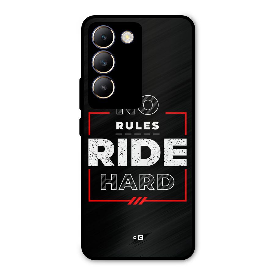 Rules Ride Hard Metal Back Case for Vivo T3 5G