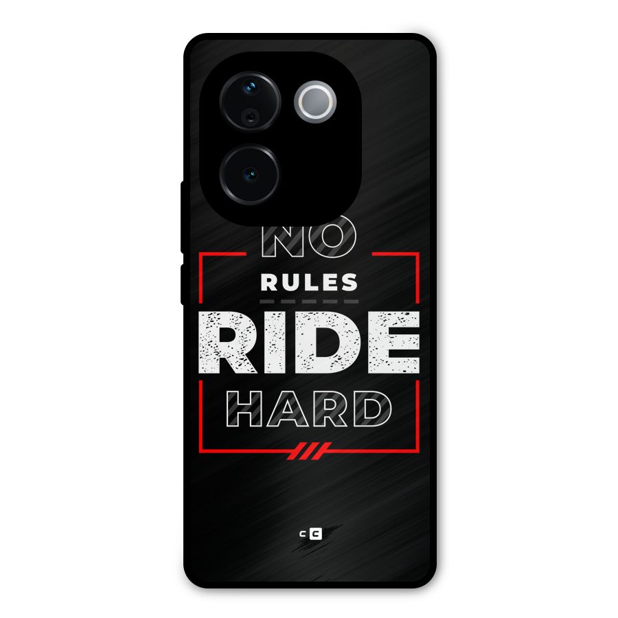 Rules Ride Hard Metal Back Case for Vivo T3 Pro