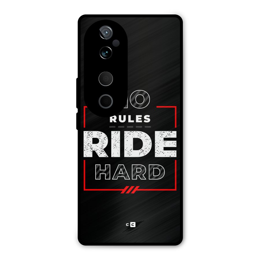 Rules Ride Hard Metal Back Case for Vivo T3 Ultra