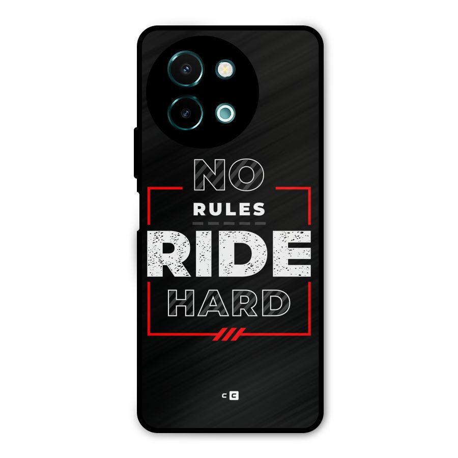Rules Ride Hard Metal Back Case for Vivo Y58