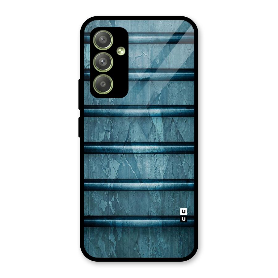 Rustic Blue Shelf Glass Back Case for Galaxy A54