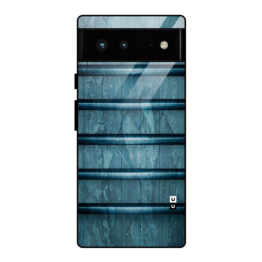 Rustic Blue Shelf Glass Back Case for Google Pixel 6