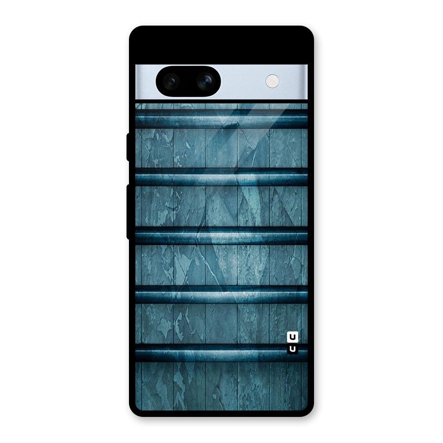 Rustic Blue Shelf Glass Back Case for Google Pixel 7a