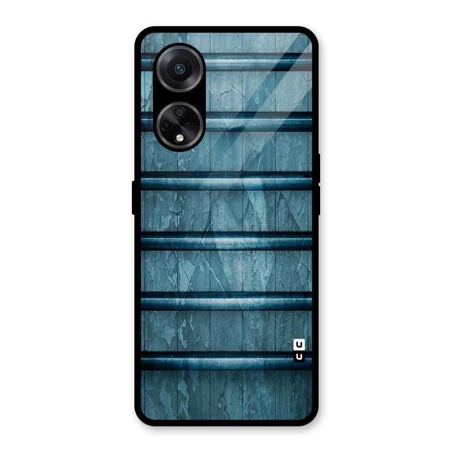 Rustic Blue Shelf Glass Back Case for Oppo F23