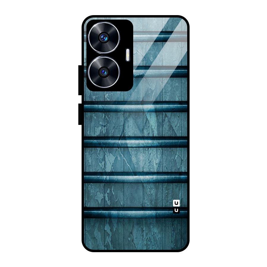 Rustic Blue Shelf Glass Back Case for Realme Narzo N55