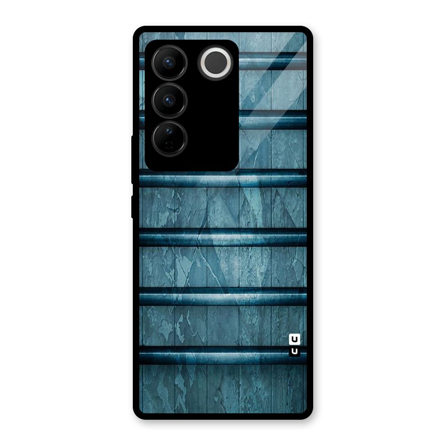 Rustic Blue Shelf Glass Back Case for Vivo V27