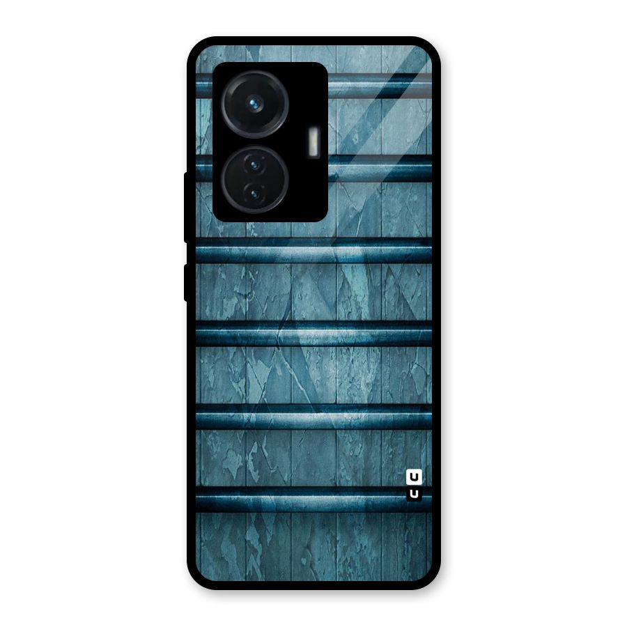 Rustic Blue Shelf Glass Back Case for iQOO Z6 44W