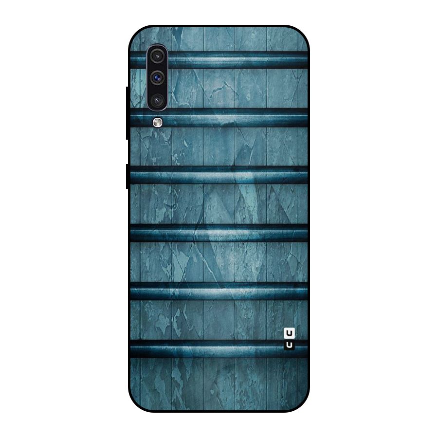 Rustic Blue Shelf Metal Back Case for Galaxy A50s