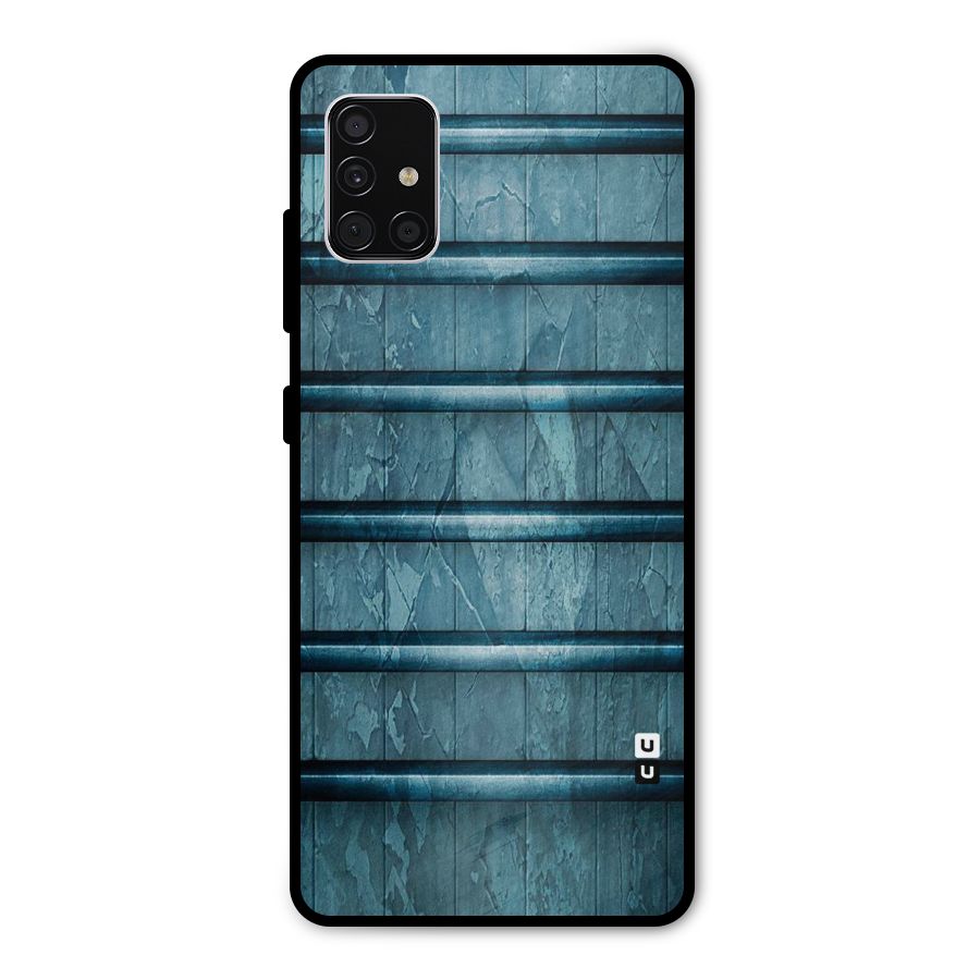 Rustic Blue Shelf Metal Back Case for Galaxy A51