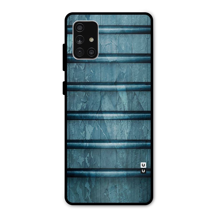 Rustic Blue Shelf Metal Back Case for Galaxy A71