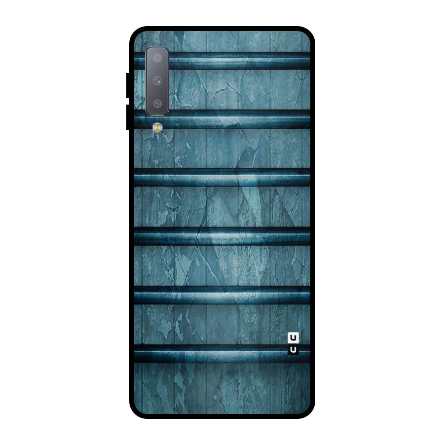Rustic Blue Shelf Metal Back Case for Galaxy A7 (2018)