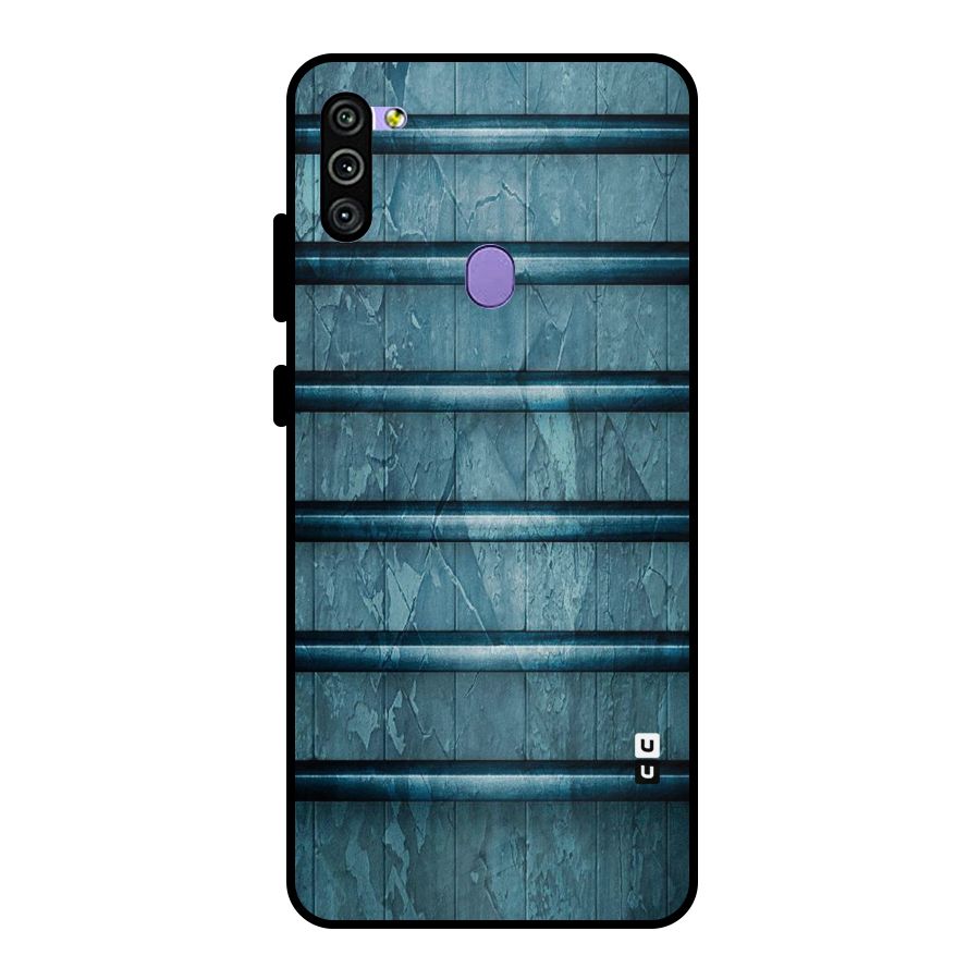 Rustic Blue Shelf Metal Back Case for Galaxy M11