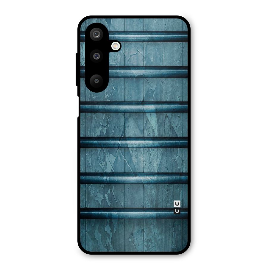 Rustic Blue Shelf Metal Back Case for Galaxy M16
