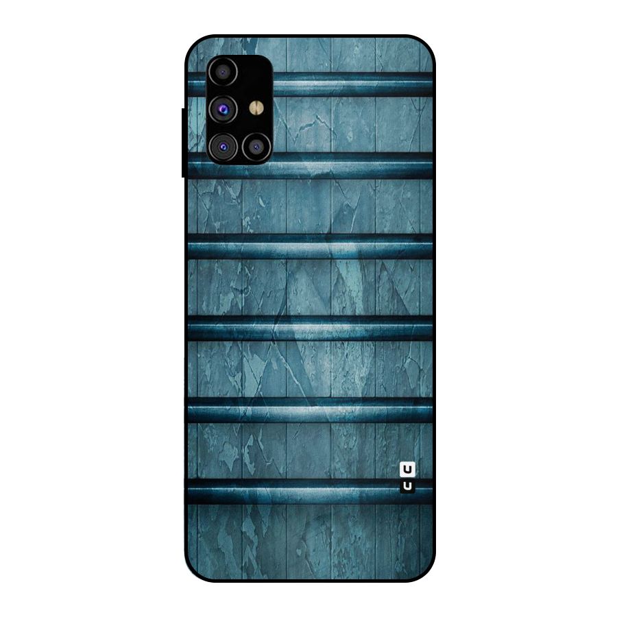 Rustic Blue Shelf Metal Back Case for Galaxy M31s