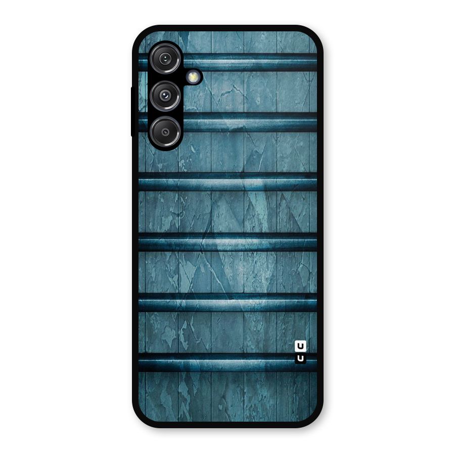 Rustic Blue Shelf Metal Back Case for Galaxy M34 5G