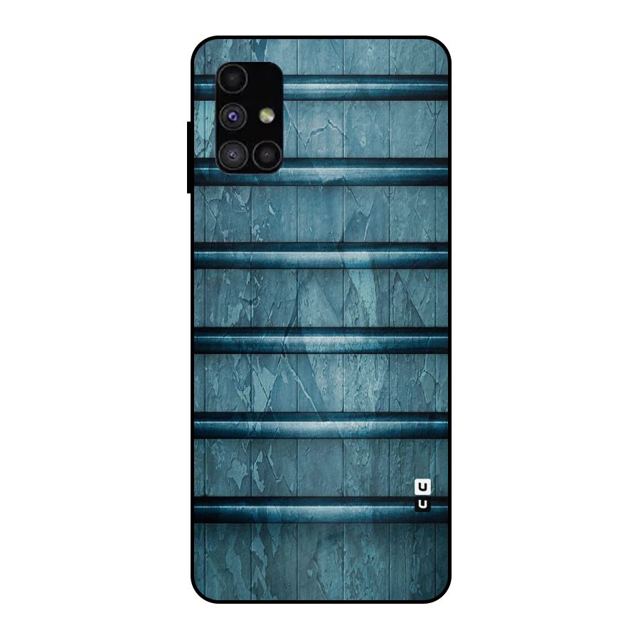 Rustic Blue Shelf Metal Back Case for Galaxy M51