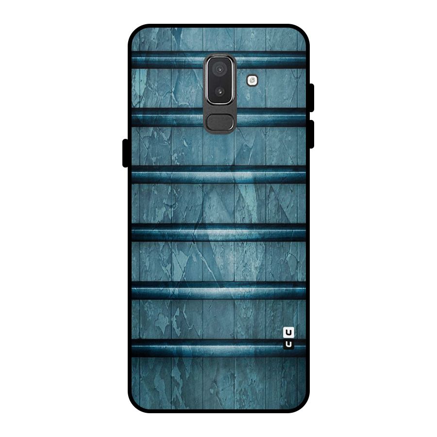 Rustic Blue Shelf Metal Back Case for Galaxy On8 (2018)