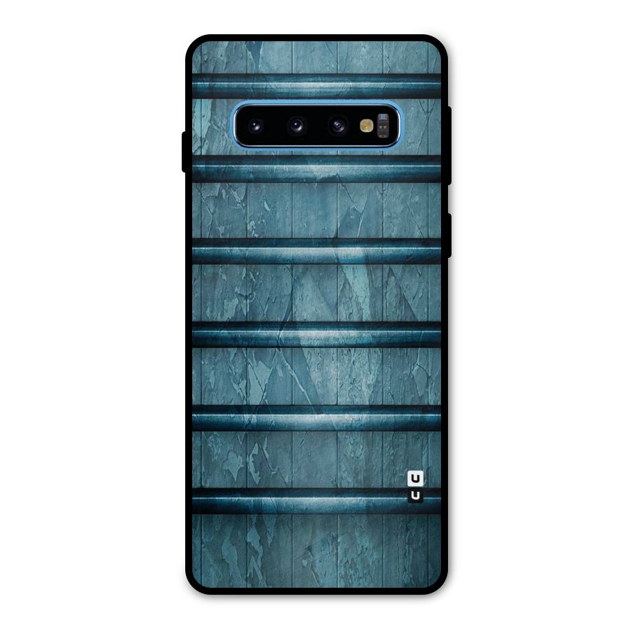 Rustic Blue Shelf Metal Back Case for Galaxy S10