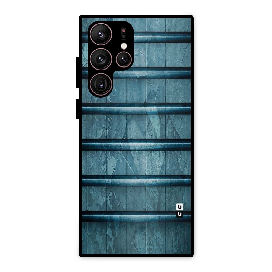 Rustic Blue Shelf Metal Back Case for Galaxy S22 Ultra 5G