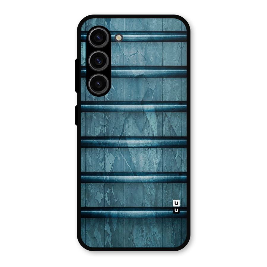 Rustic Blue Shelf Metal Back Case for Galaxy S23