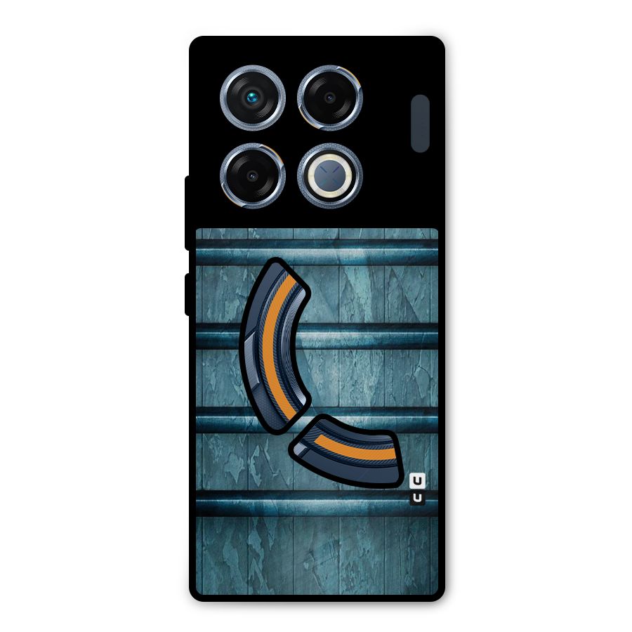 Rustic Blue Shelf Metal Back Case for Infinix GT 20 Pro