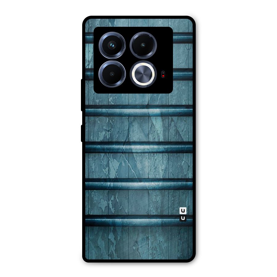 Rustic Blue Shelf Metal Back Case for Infinix Note 40 5G