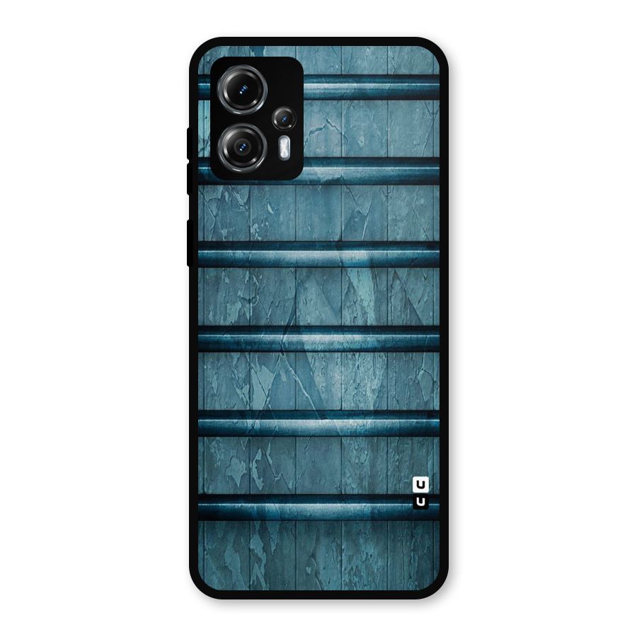 Rustic Blue Shelf Metal Back Case for Moto G13