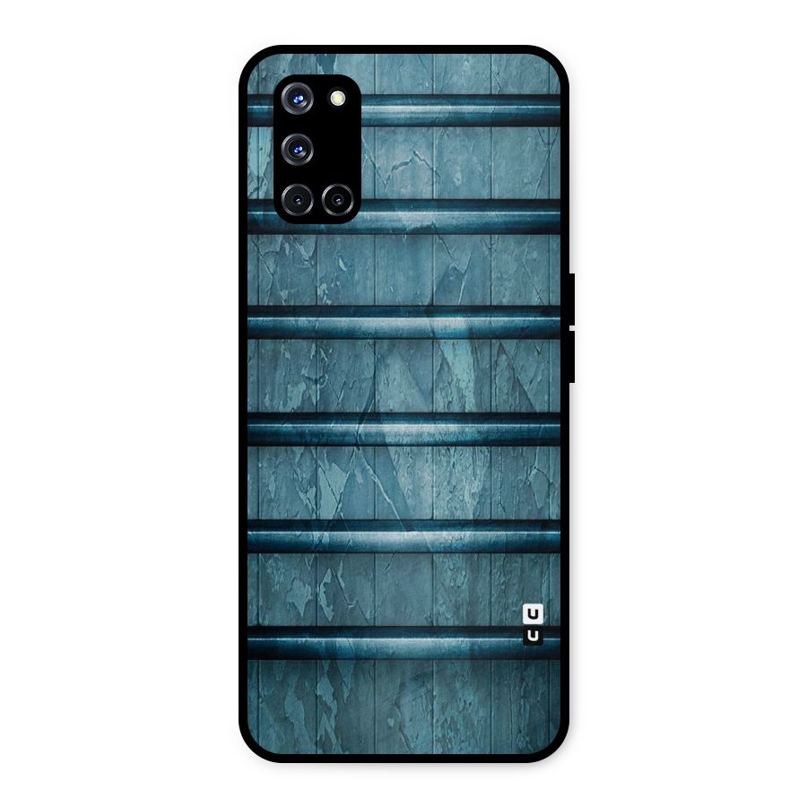 Rustic Blue Shelf Metal Back Case for Oppo A52