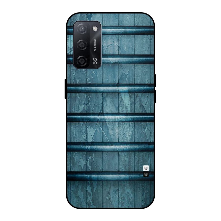 Rustic Blue Shelf Metal Back Case for Oppo A53s 5G