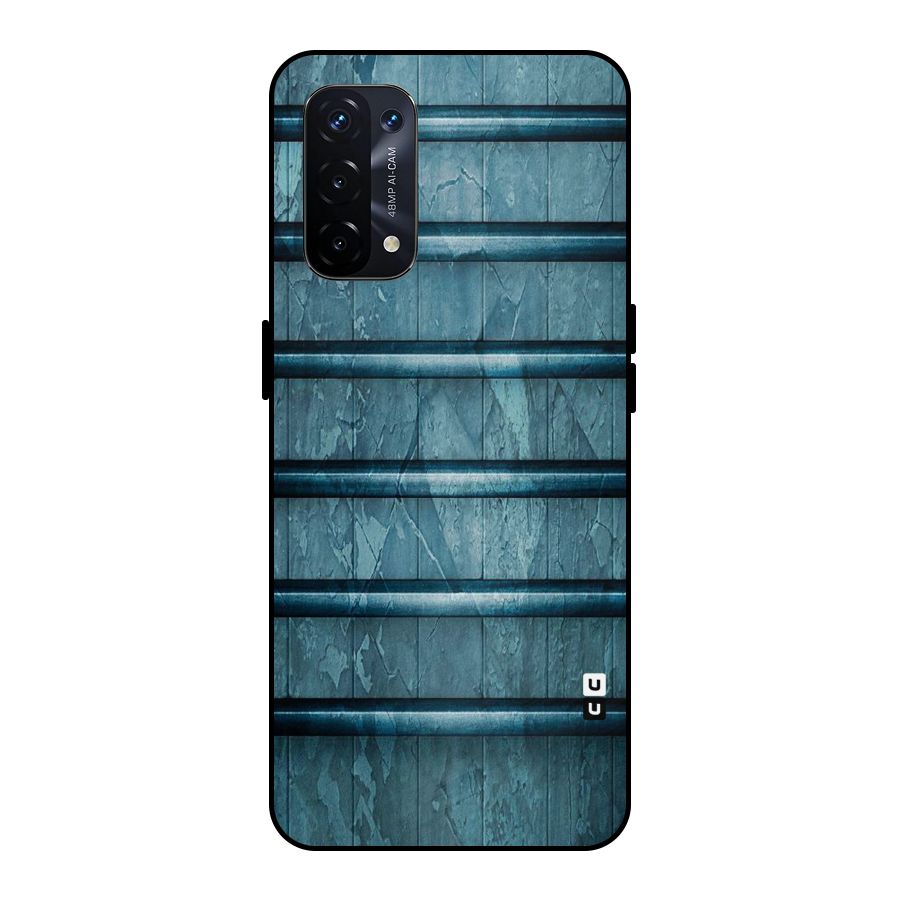 Rustic Blue Shelf Metal Back Case for Oppo A74 5G