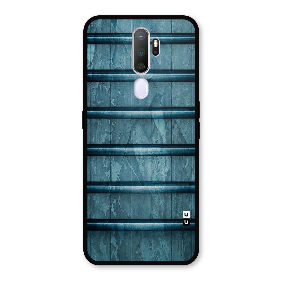 Rustic Blue Shelf Metal Back Case for Oppo A9 (2020)