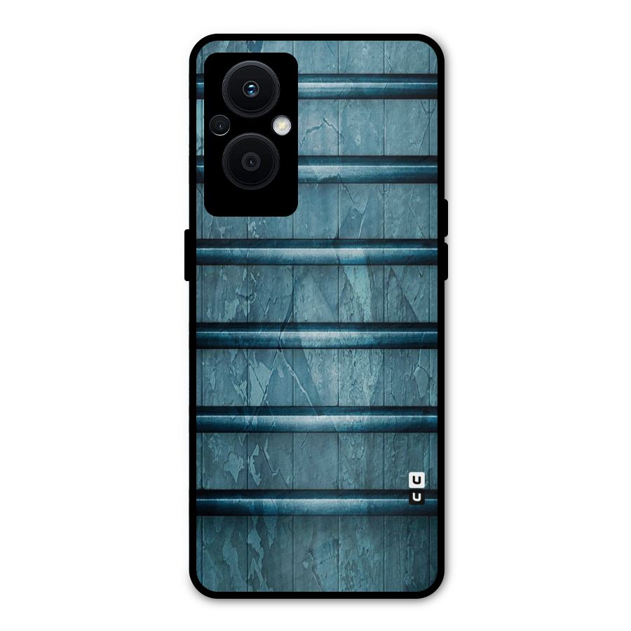 Rustic Blue Shelf Metal Back Case for Oppo F21 Pro 5G