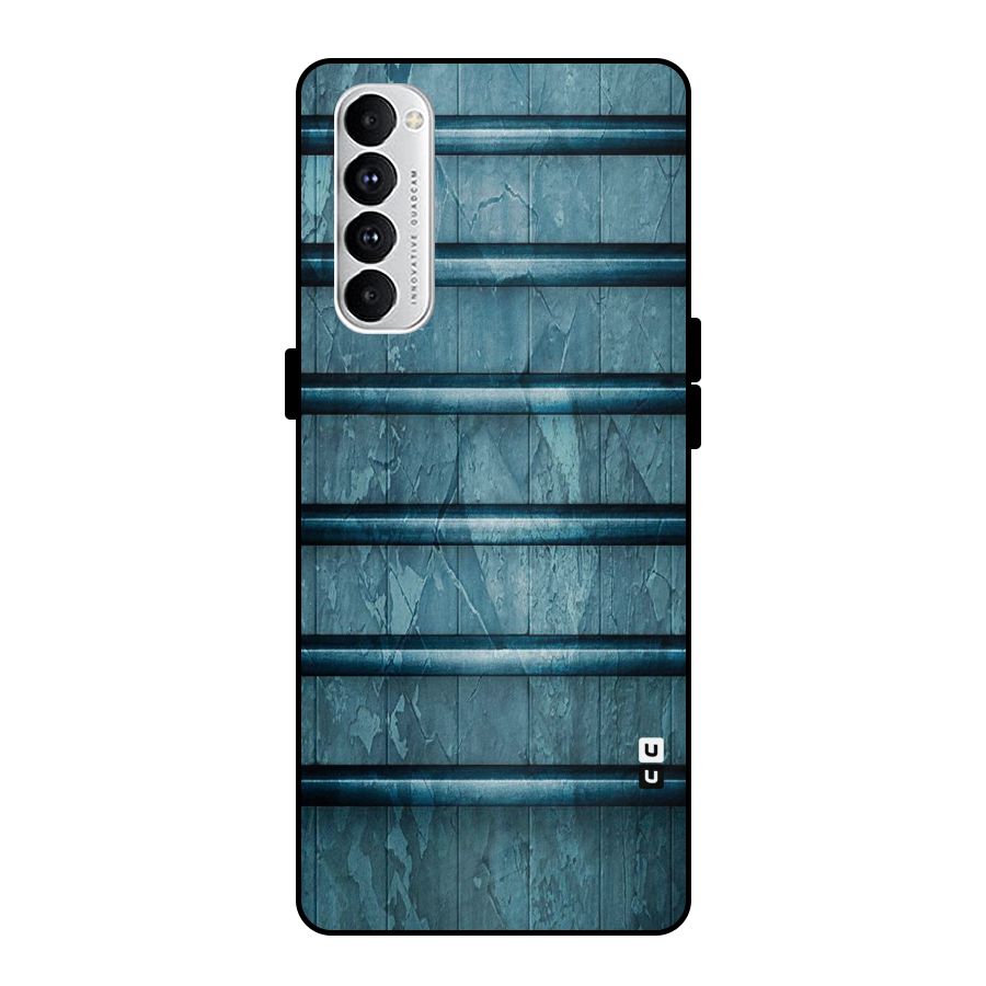 Rustic Blue Shelf Metal Back Case for Oppo Reno4 Pro