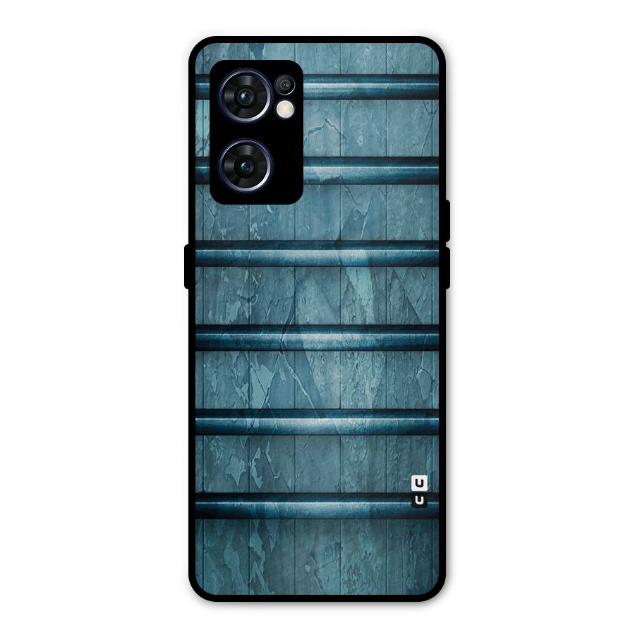 Rustic Blue Shelf Metal Back Case for Oppo Reno7 5G