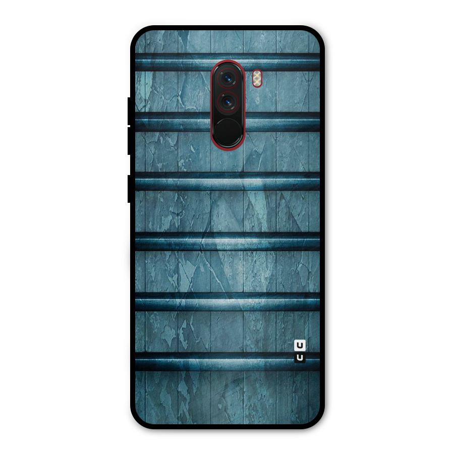 Rustic Blue Shelf Metal Back Case for Poco F1