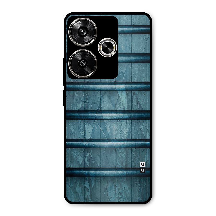 Rustic Blue Shelf Metal Back Case for Poco F6