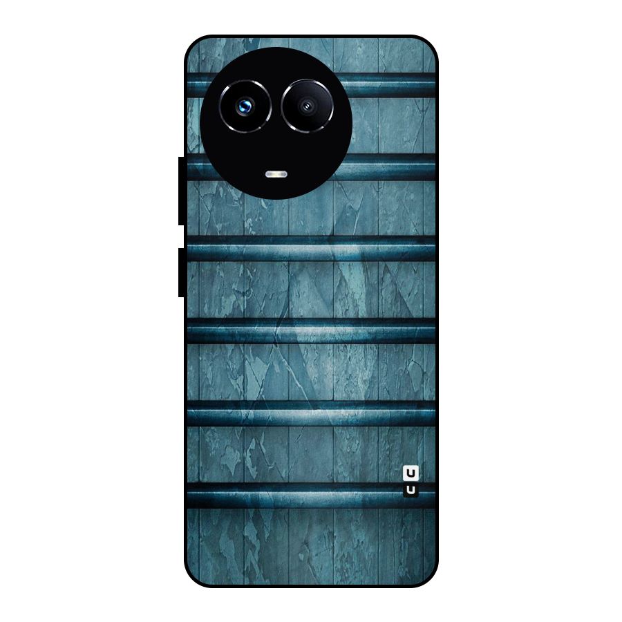 Rustic Blue Shelf Metal Back Case for Realme 11 5G