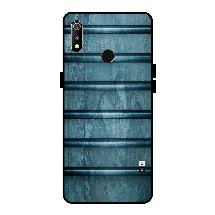 Rustic Blue Shelf Metal Back Case for Realme 3i
