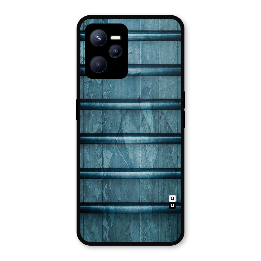 Rustic Blue Shelf Metal Back Case for Realme C35