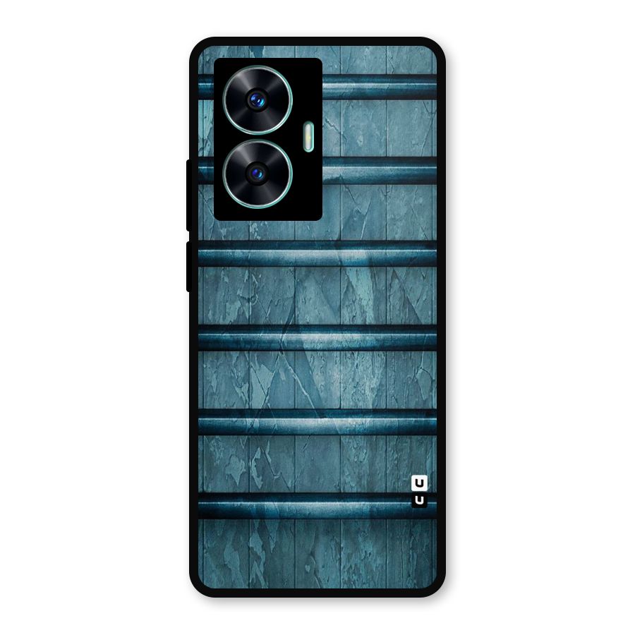Rustic Blue Shelf Metal Back Case for Realme C55