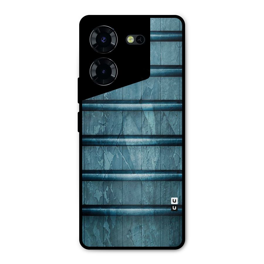 Rustic Blue Shelf Metal Back Case for Tecno Pova 5 Pro 5G