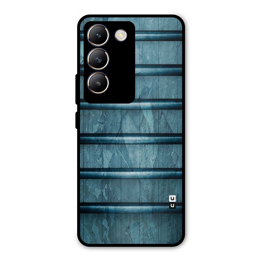 Rustic Blue Shelf Metal Back Case for Vivo T3 5G