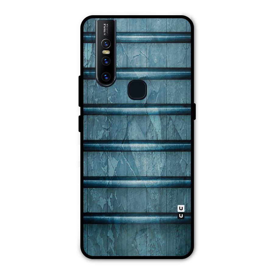 Rustic Blue Shelf Metal Back Case for Vivo V15