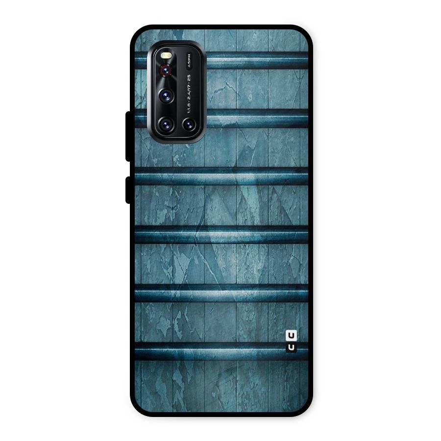 Rustic Blue Shelf Metal Back Case for Vivo V19